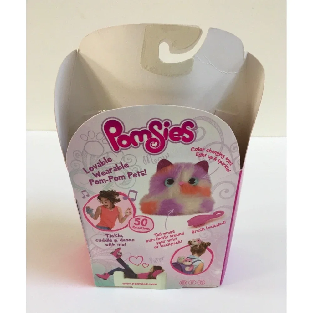 Pomsies Kali Wearable Plush Pom-Pom Pets Toy Amazon Exclusive Pink White Orange